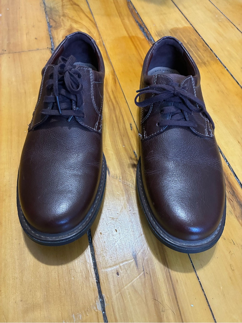 Clark’s Rendell Plain Men’s Brown Plain Toe Oxfords 10.5W
